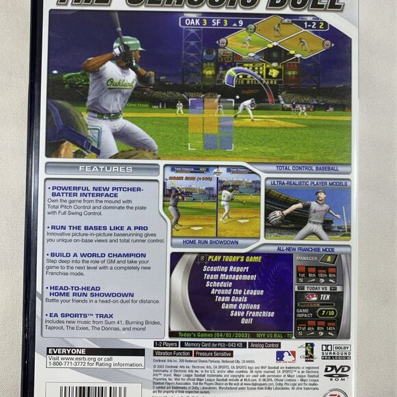 PlayStation 2 MVP Baseball 2003 Complete with Manual Tested Rated Everyone MLB - Picture 3 of 5